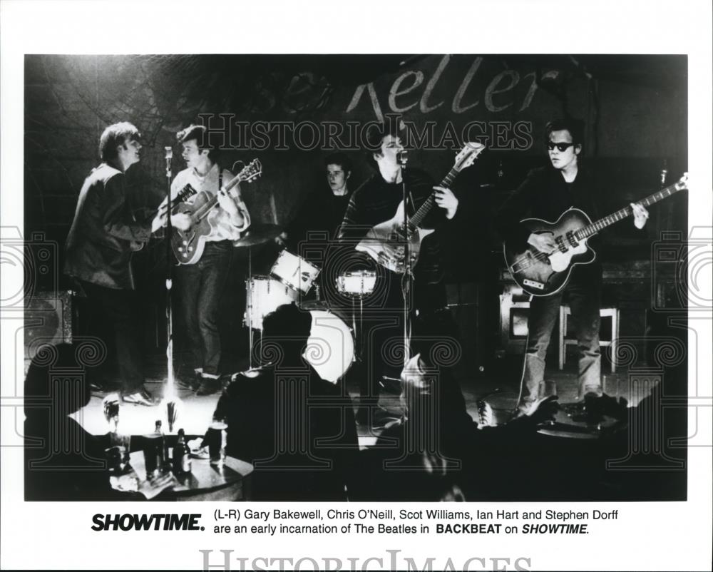 1994 Press Photo Gary Bakewell, Chris O'Neill & Cast of Backbeat - cvp56840 - Historic Images