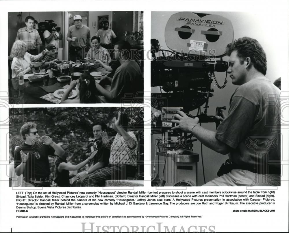 Undated Press Photo Randall Miller directs Sinbad Phil Hartman Chauncey Leopardi - Historic Images