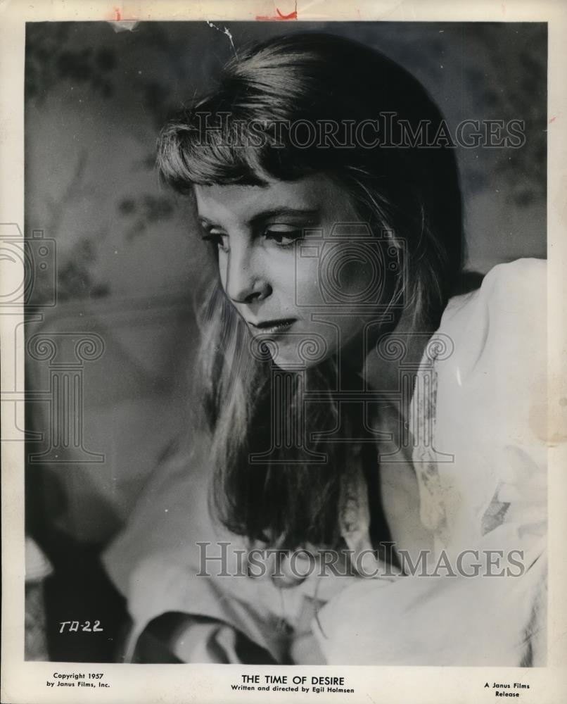 1958 Press Photo Barbro Larson in The Time of Desire - Historic Images