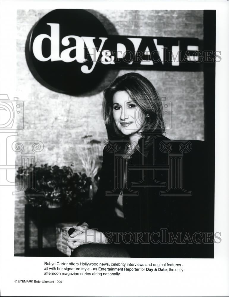 1996 Press Photo Robyn Carter Entertainment Reporter on Day &amp; Date TV show - Historic Images