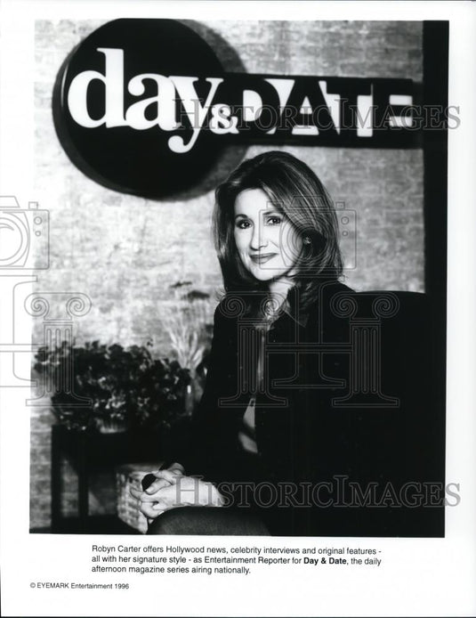 1996 Press Photo Robyn Carter Entertainment Reporter on Day & Date TV show - Historic Images