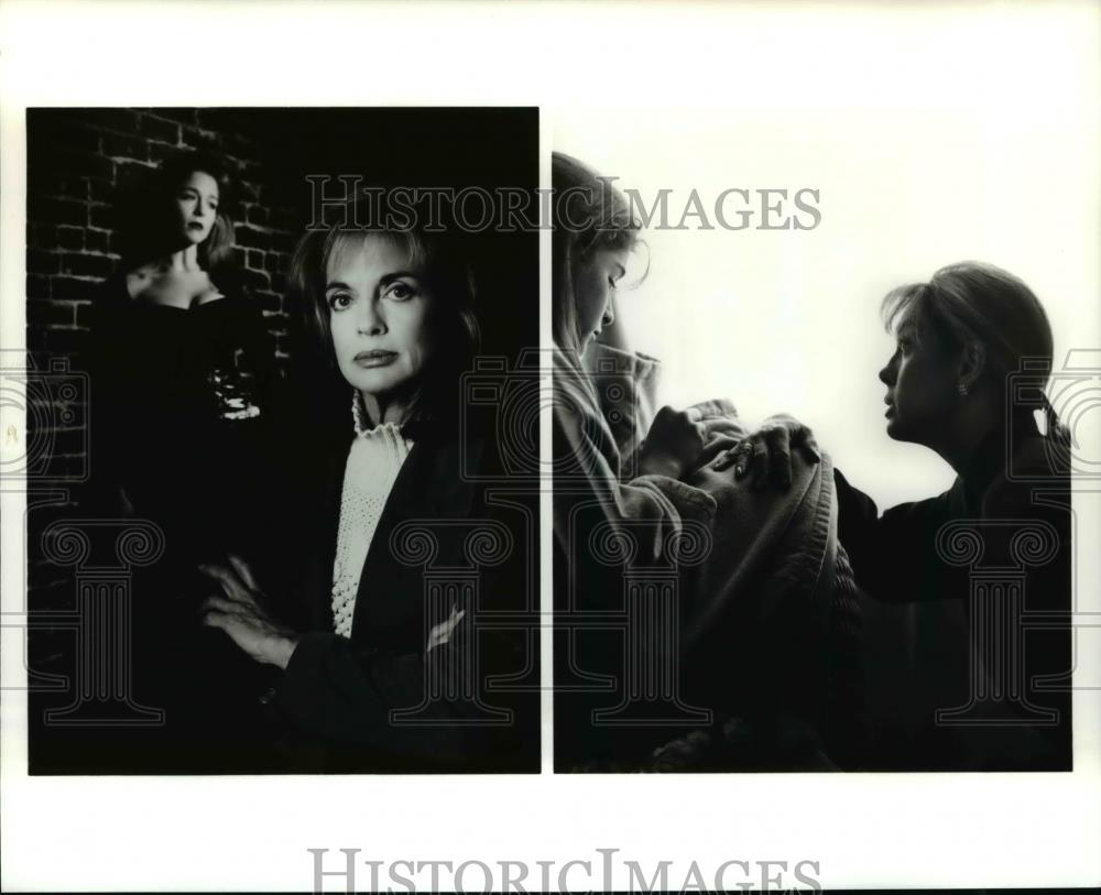 1993 Press Photo Jamie Luner Linda Gray in This is My Story Why My Daughter - Historic Images