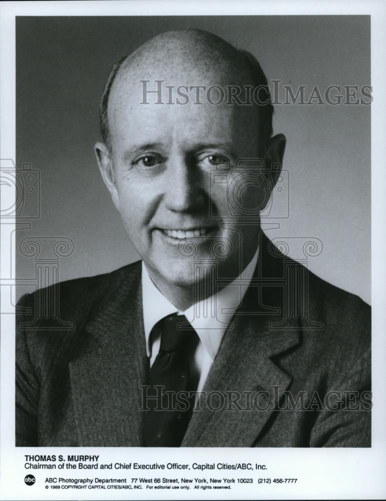 1990 Press Photo Thomas S Murphy Chairman of the Board &amp; CEO Capital Cities ABC - Historic Images