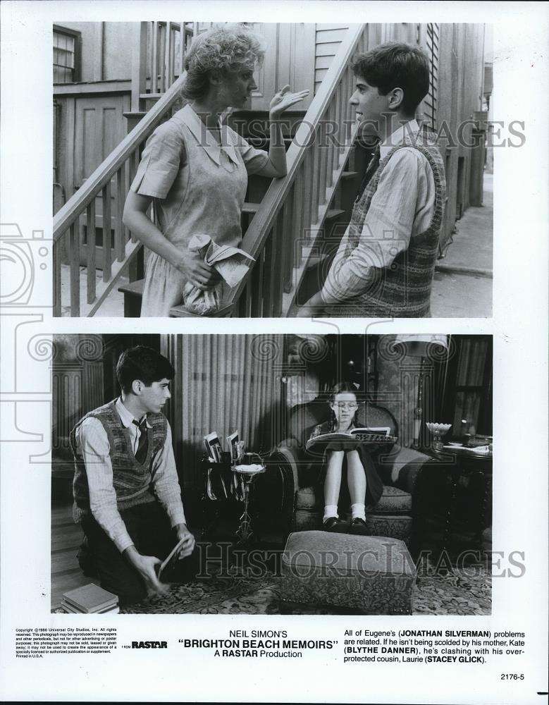 1986 Press Photo Jonathan Silverman Blythe Danner and Stacey Glick - cvp68497 - Historic Images