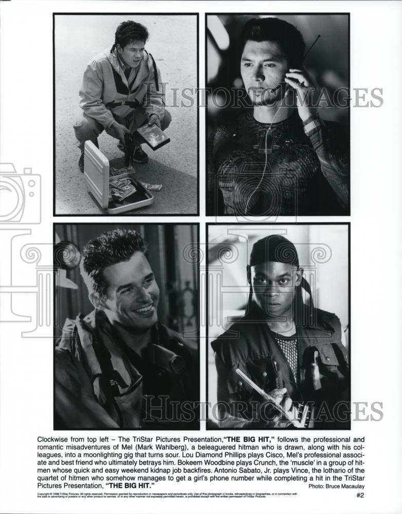 1998 Press Photo Bokeem Woodbine & Lou Diamond Phillips in The Big Hit - Historic Images