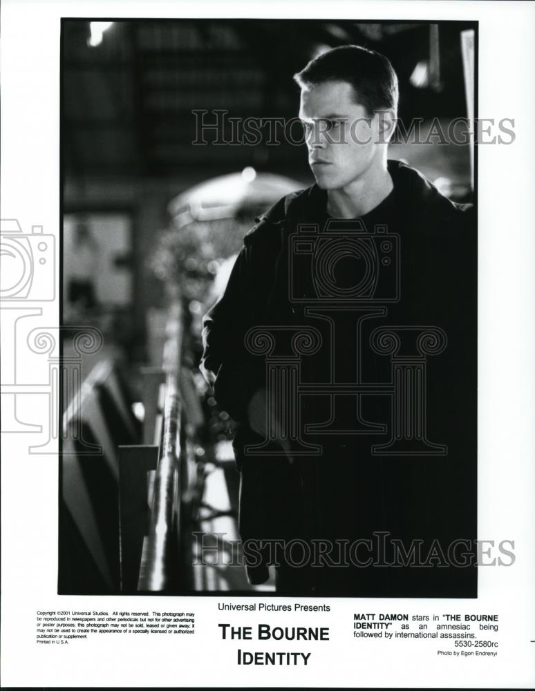 2001 Press Photo Matt Damon in The Bourne Identity - Historic Images