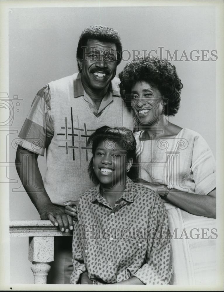 1985 Press Photo Regina King, Marla Gibbs &amp; Hal Williams in 227 - Historic Images