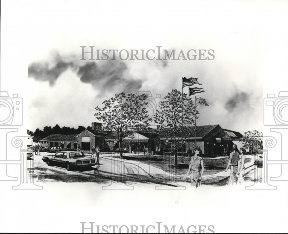 1985 Press Photo Ohio Turnpike, Towpark Service Plaza, New McDonald&#39;s - Historic Images