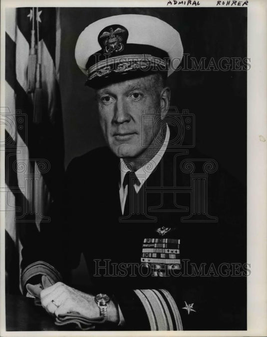 1977 Press Photo Rear Adm Paul W rohrer - Historic Images