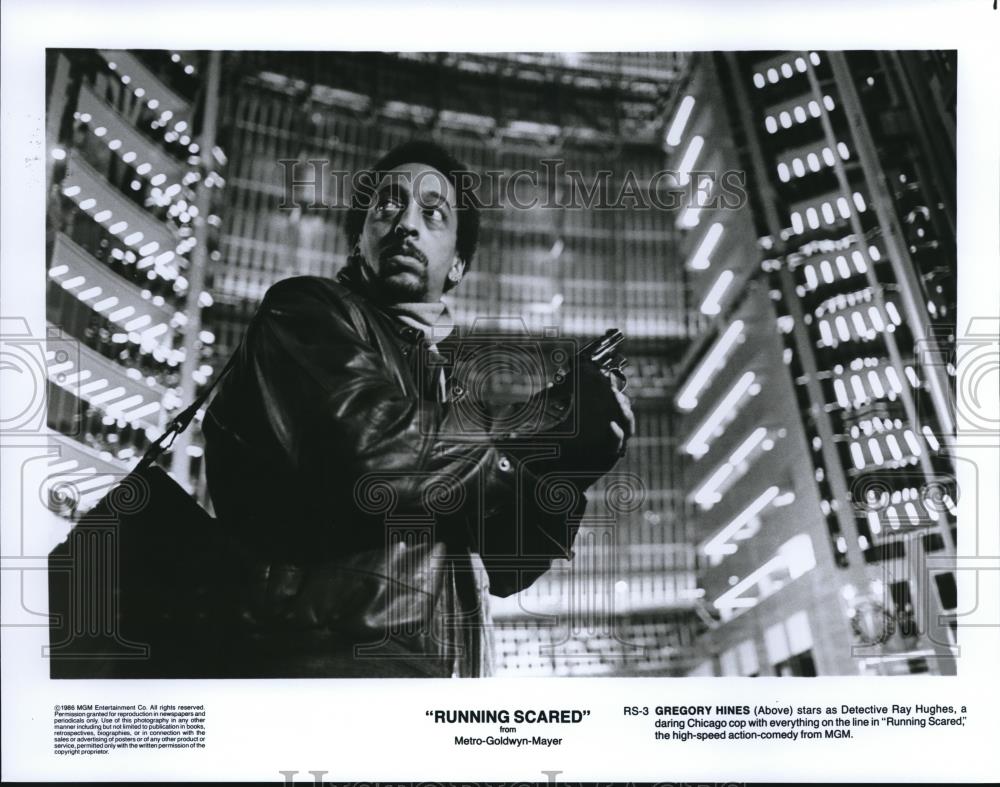 1986 Press Photo Gregory Hines in Running Scared - cvp56583 - Historic Images