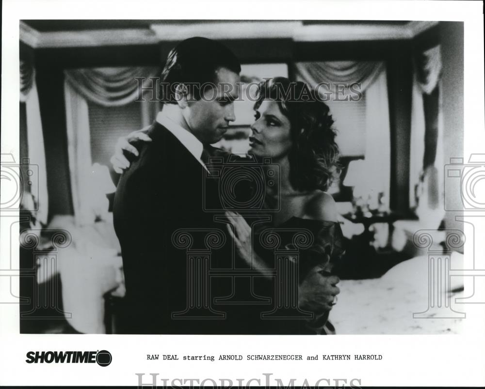 1987 Press Photo Showtime presents Raw Deal with Arnold Schwarzenegger and - Historic Images