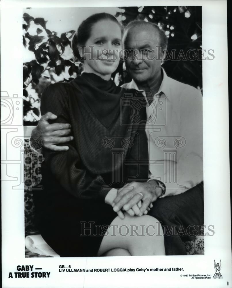 1989 Press Photo Liv Ullmann and Robert Loggia star in Gaby A True Story - Historic Images