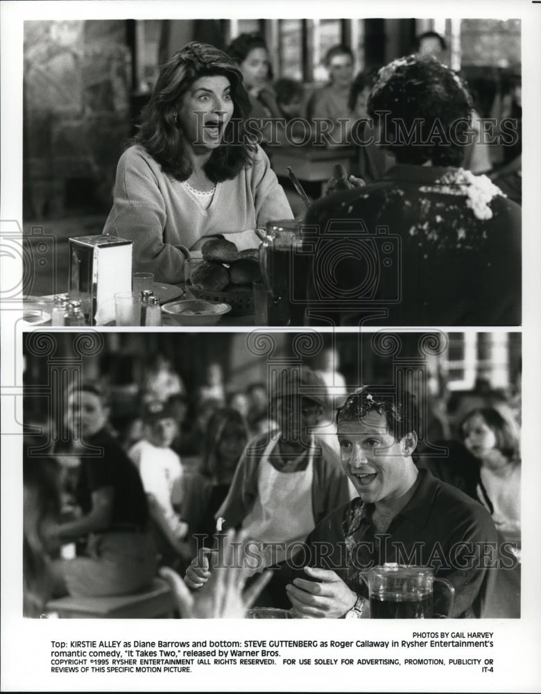 1995 Press Photo Kirstie Alley Steve Guttenberg In It Takes Two - cvp58381 - Historic Images