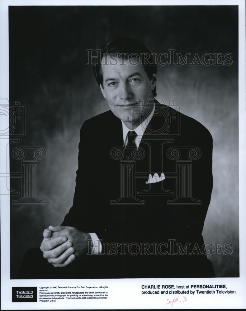 1990 Press Photo Charlie Rose host of Personalities - cvp72718 - Historic Images