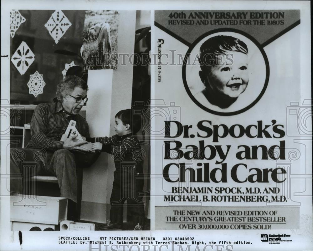 1985 Press Photo Dr Michael B Rothenberg Co-Author Dr Spocks Baby &amp; Child Care - Historic Images
