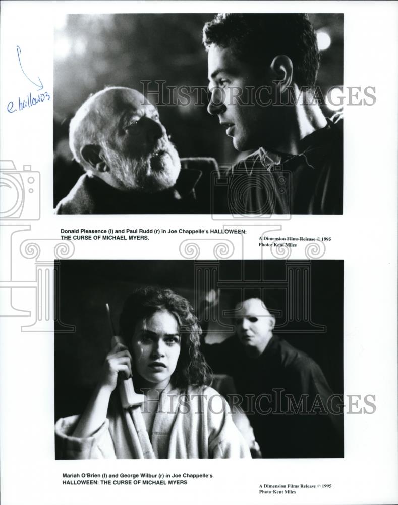 1995 Press Photo Donald Pleasance in Halloween: The Curse of Michael Myers - Historic Images