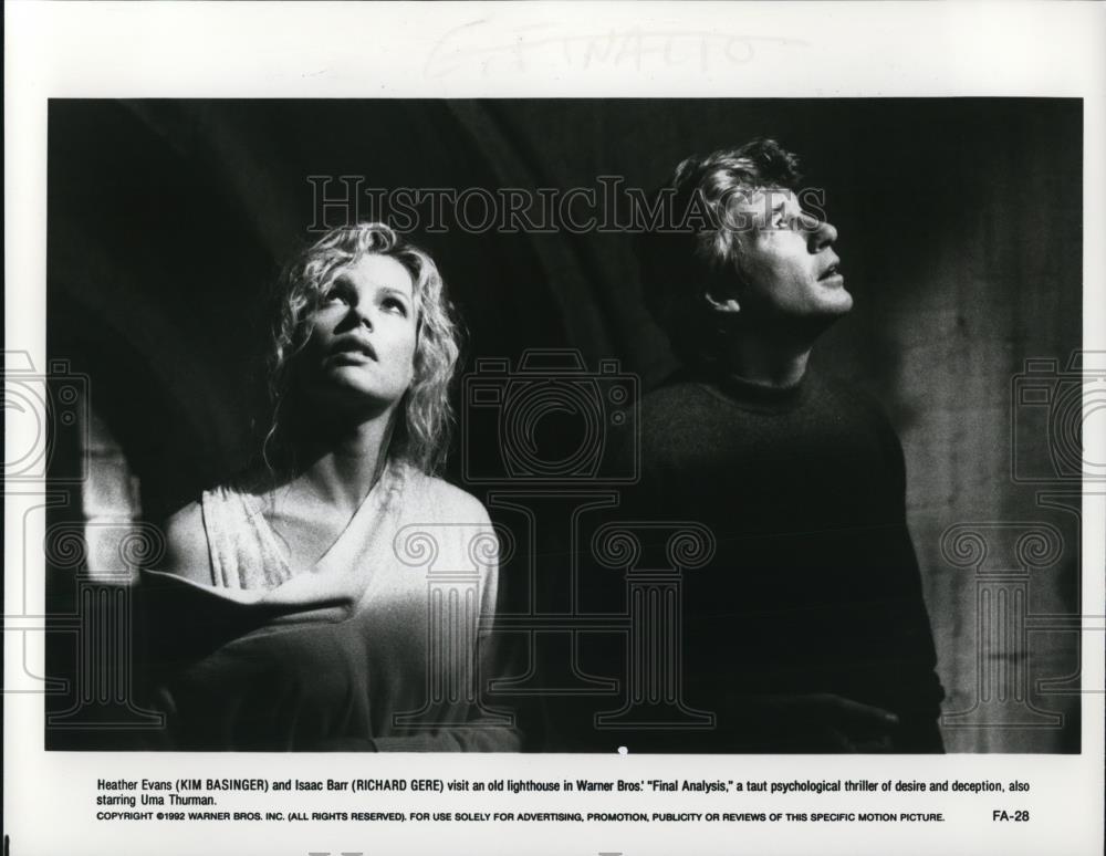 1993 Press Photo Finanl Analysis Kim Basinger Richard Gere - cvp50043 - Historic Images