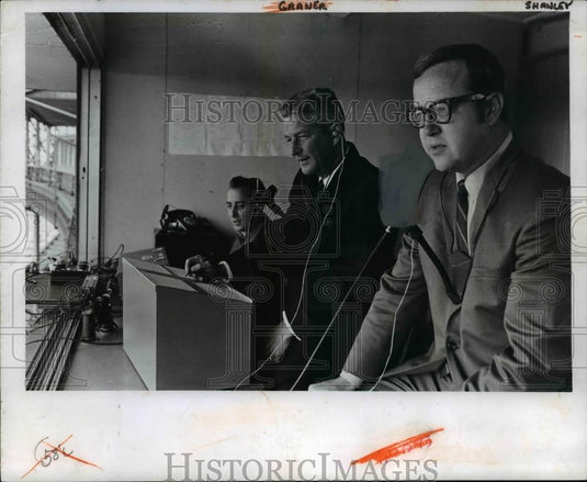 1969 Press Photo Gib Shanley in WHK Browns Voice - cvp75200 - Historic Images