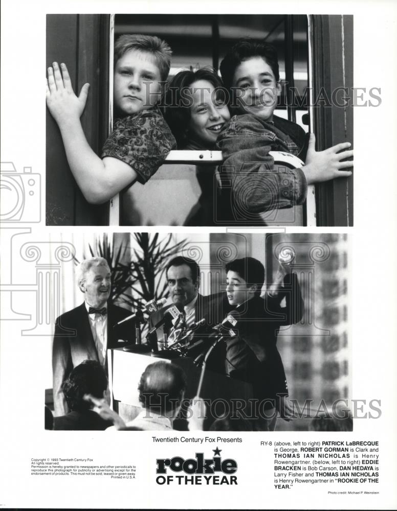 1994 Press Photo Rookie of the Year Patrick LaBrecque amd Robert Gorman - Historic Images