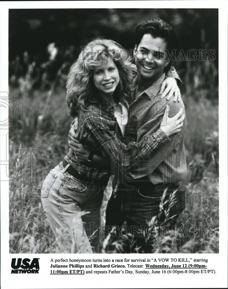 Press Photo Julianne Phillips &amp; Richard Grieco in A Vow To Kill - cvp72700 - Historic Images