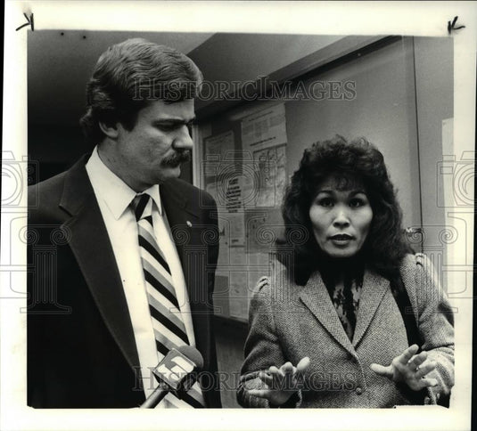1984 Press Photo Massage parlor owner Roger Beverage & masseuse Joyce Tyler - Historic Images