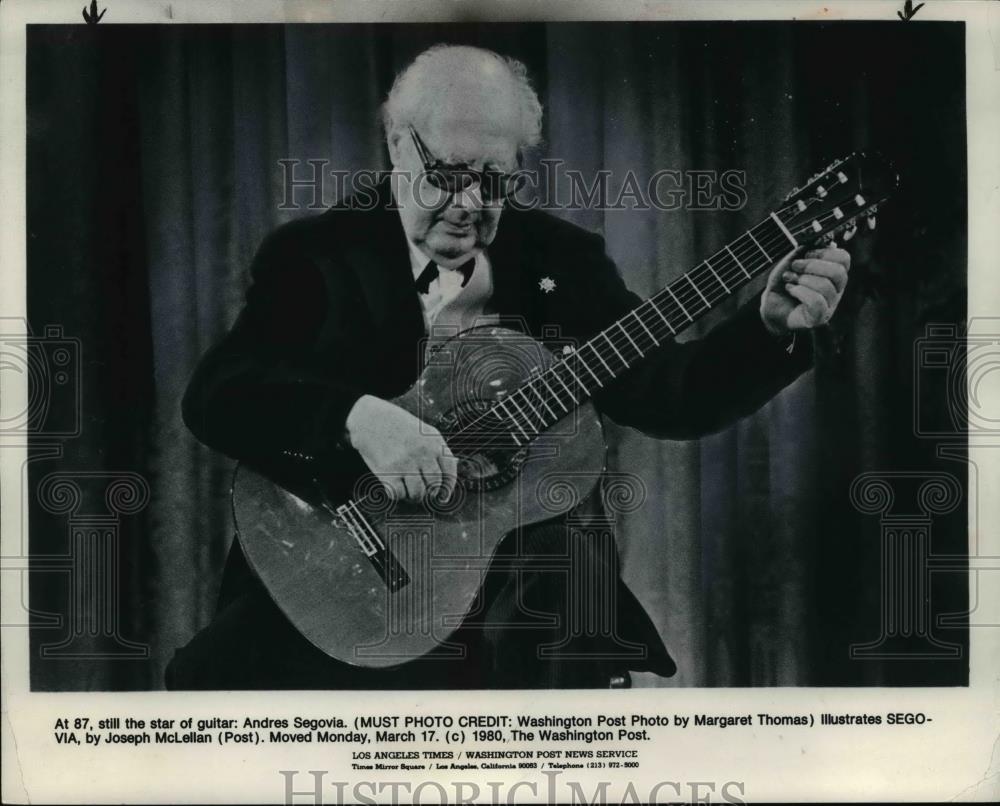 1980 Press Photo Andres Segovia Age 87 - cvp74988 - Historic Images