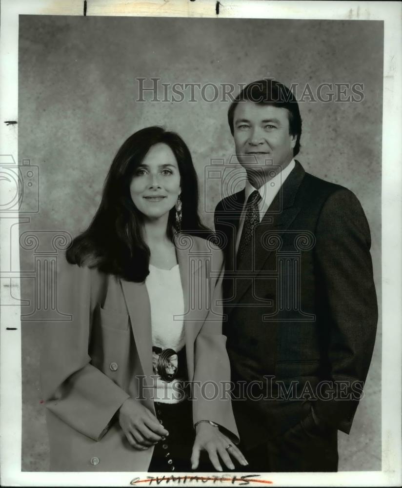 1989 Press Photo CBS presents 60 Minutes with Meredith Vieira and Steve Kroft - Historic Images