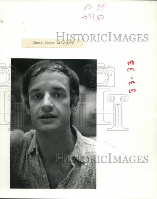 1982 Press Photo Chris Tabor, Cleveland - Historic Images