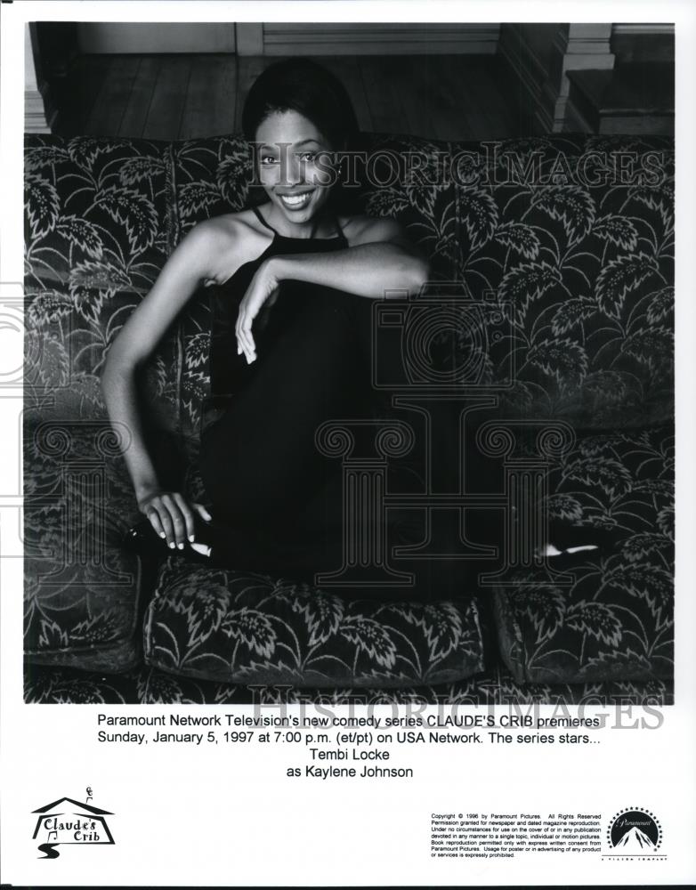 1996 Press Photo Tembi Locke as Kaylene Johnson on Claude&#39;s Crib TV Show - Historic Images