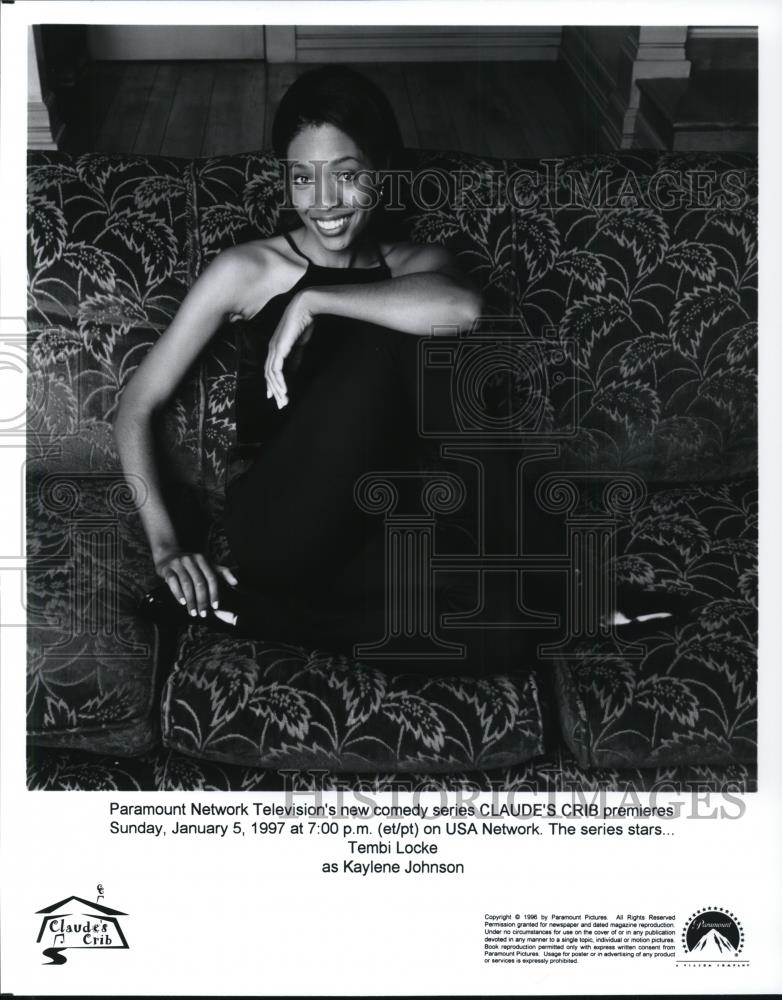 1996 Press Photo Tembi Locke as Kaylene Johnson on Claude's Crib TV Show - Historic Images