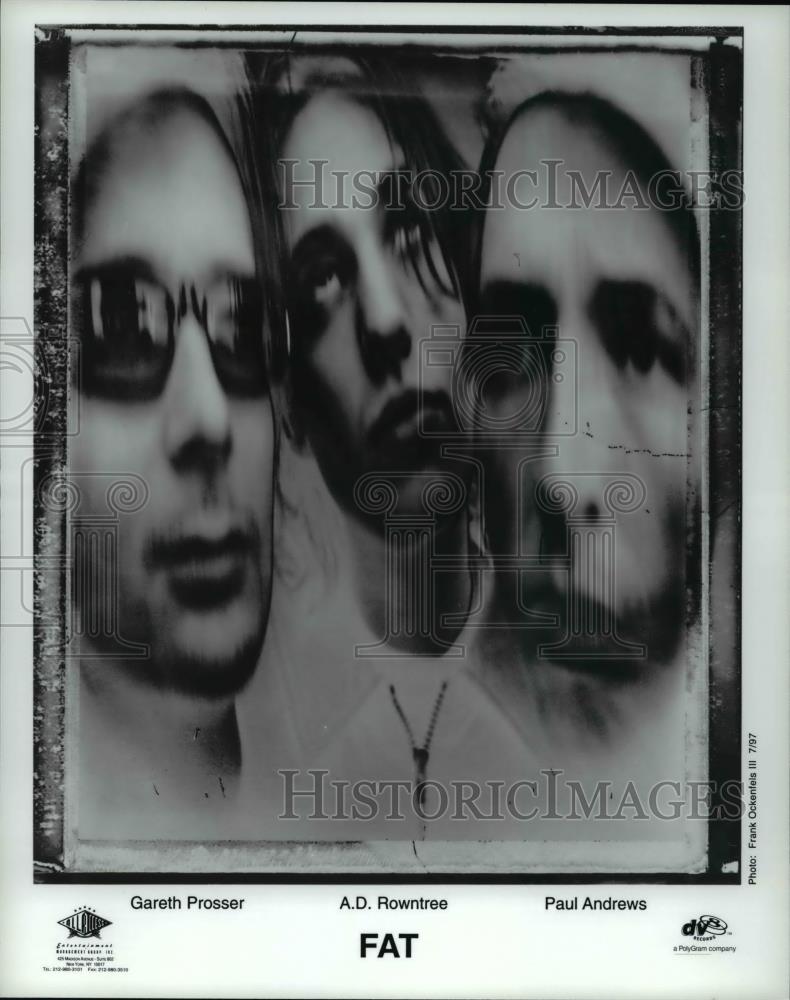 1997 Press Photo Gareth Prosser A.D. Rowntree and Paul Andrews of Fat - Historic Images
