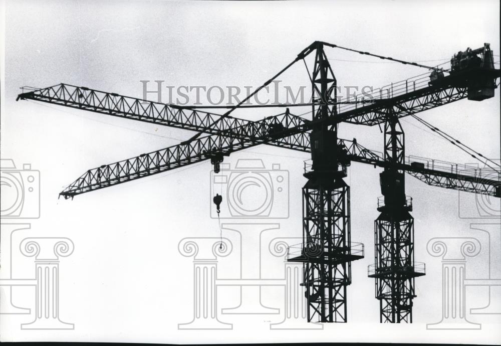 1981 Press Photo Cranes - Historic Images