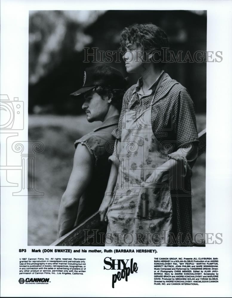 1987 Press Photo Don Swayze and Barbara Hershey star in Shy People - cvp43295 - Historic Images