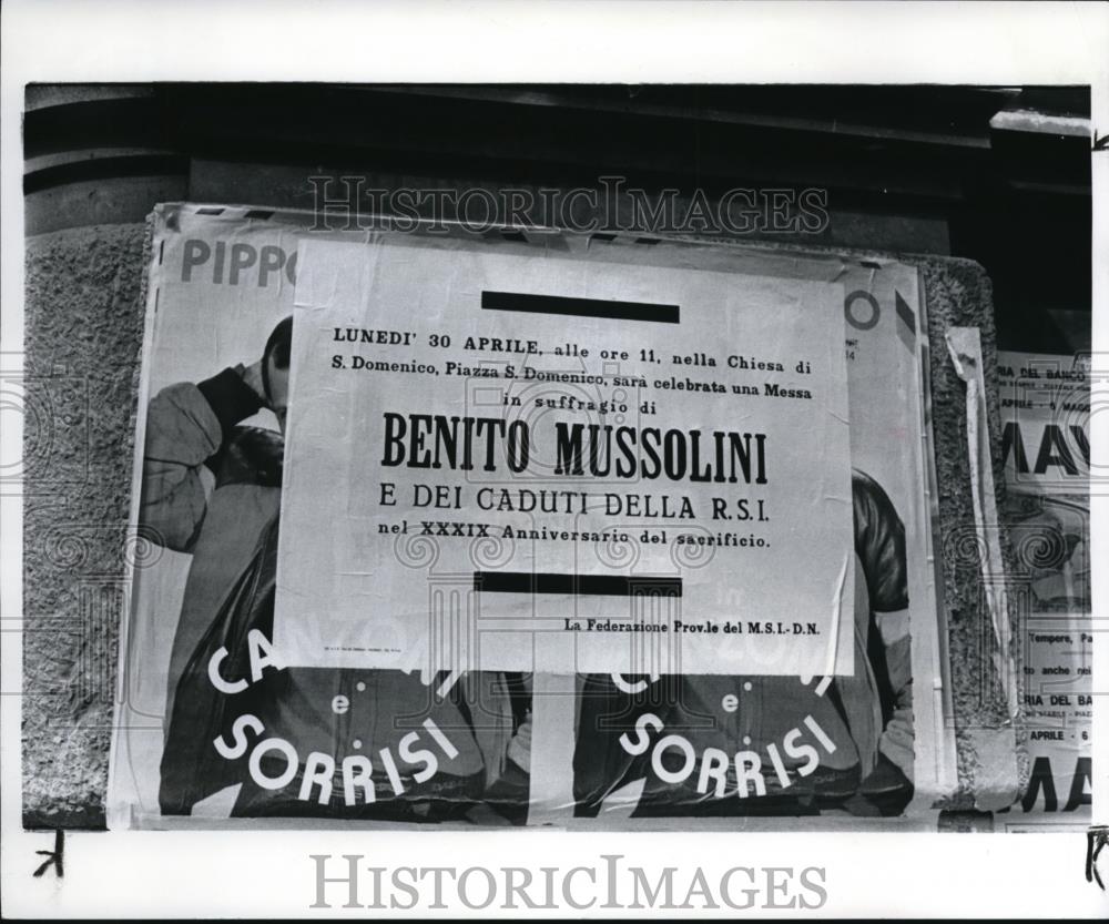 1984 Press Photo Benito Mussolini - Historic Images