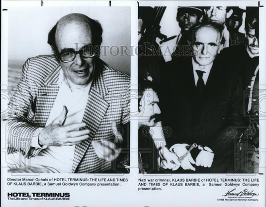 1988 Press Photo Director Marcel Ophuls The Life and Times of Klaus Barbie - Historic Images
