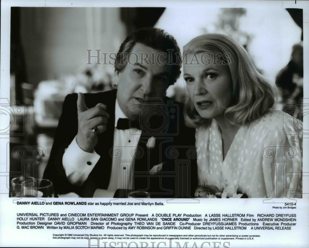 1991 Press Photo Danny Aiello &amp; Gena Rowlands in Once Around - cvp46120 - Historic Images