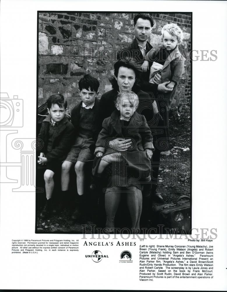 1999 Press Photo Shane Murray Corcoran Joe Breen Emily Watson "Angela's Ashes" - Historic Images