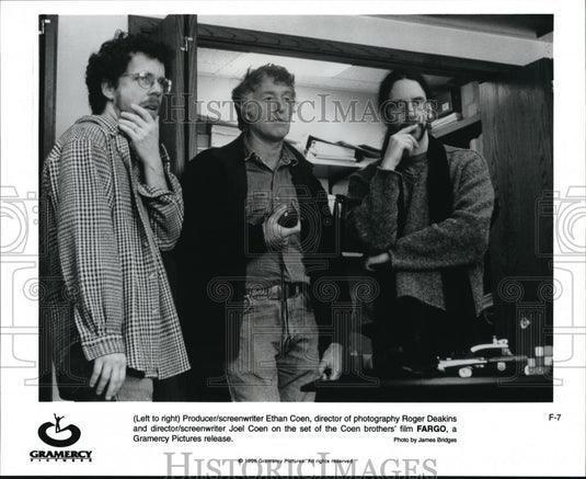 1998 Press Photo Ethan Coen,Roger Deakins & Joel Coen in Fargo - cvp42724 - Historic Images