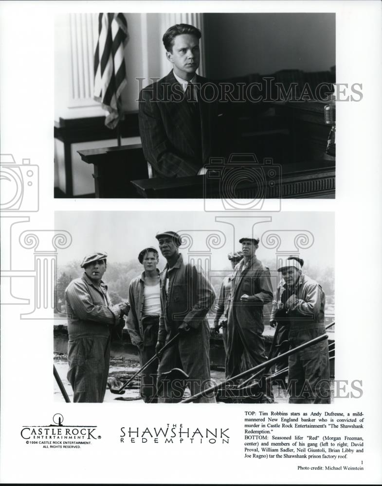 1994 Press Photo Neil Giuntoli, Brian Libby & Joe Ragno in Shawshank Redemtion - Historic Images