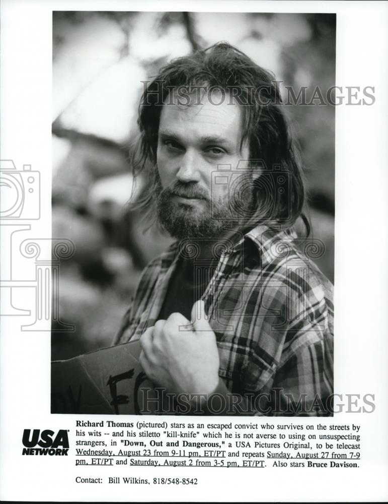 Undated Press Photo Richard Thomas in Down, Out and Dangerous - Historic Images