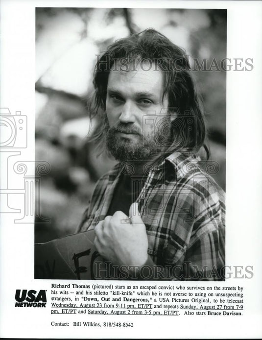 Undated Press Photo Richard Thomas in Down, Out and Dangerous - Historic Images