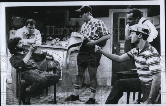 1997 Press Photo Josh Mostel Joe Grifasi Joe Urla  "The Boys Next Door" - Historic Images