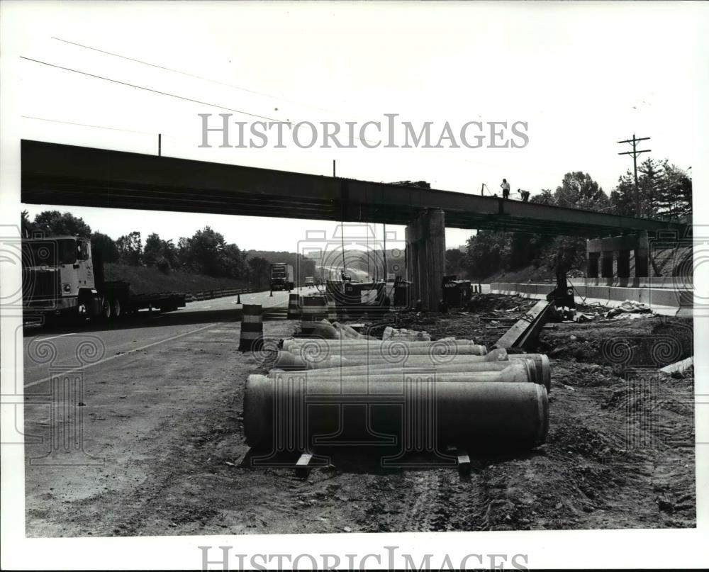 1987 Press Photo The Ohio Turnpike&#39;s major construction - Historic Images