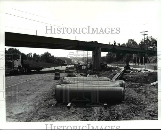 1987 Press Photo The Ohio Turnpike's major construction - Historic Images