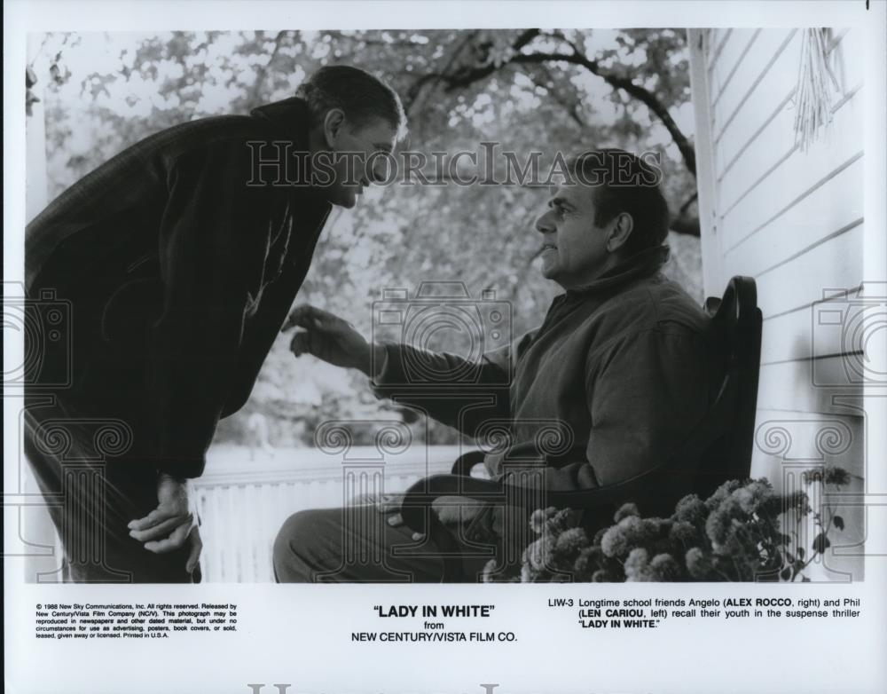 1988 Press Photo Alex Rocco and Len Cariou in Lady in White - Historic Images