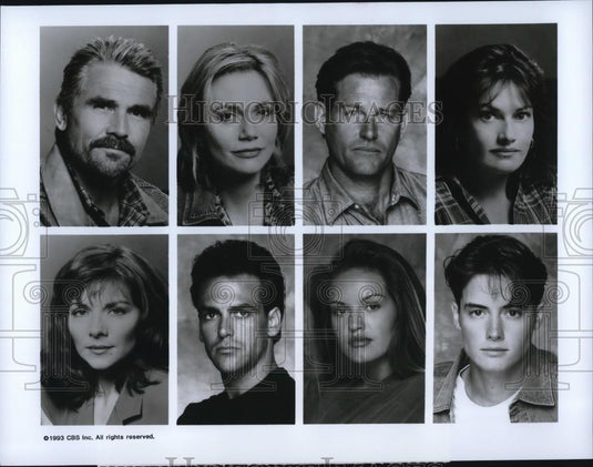1993 Press Photo James Brolin, Peggy Lipton, & Cast of Angel Falls - Historic Images