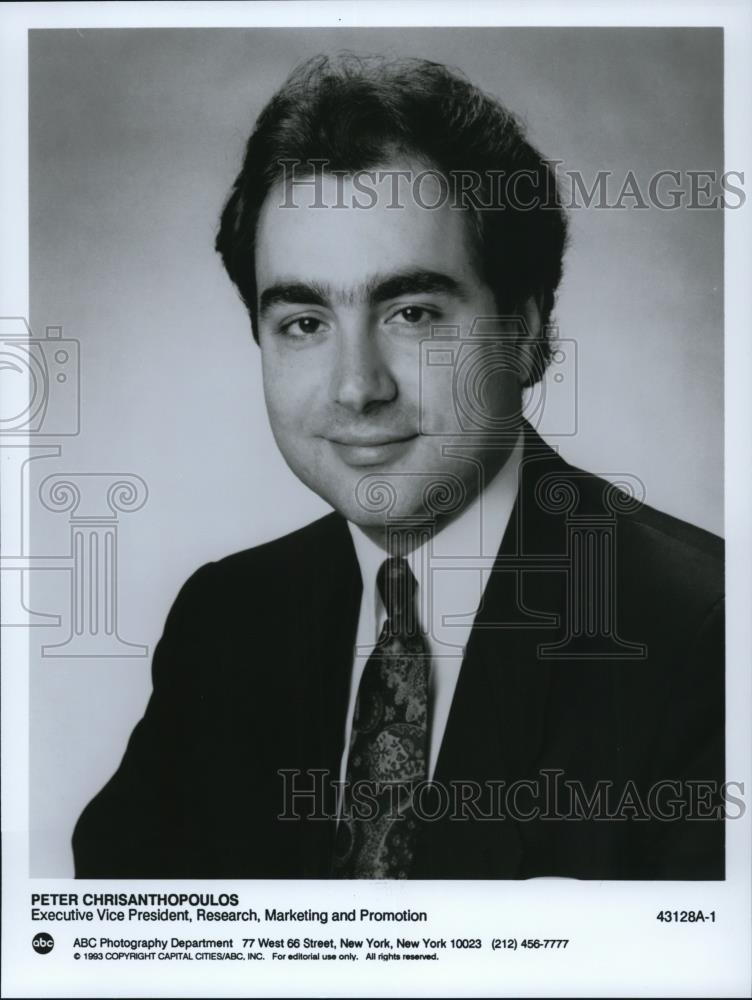 1993 Press Photo Peter Chrisanthopoulos Executive Vice President Research ABC - Historic Images