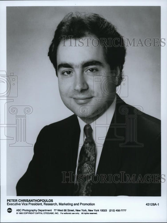 1993 Press Photo Peter Chrisanthopoulos Executive Vice President Research ABC - Historic Images