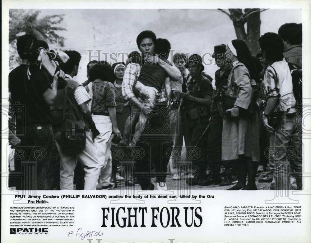 1990 Press Photo Phillip Salvador in Fight For Us - Historic Images