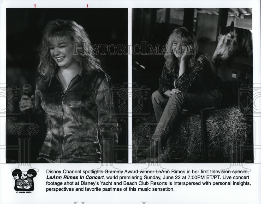 1999 Press Photo LeAnn Rimes in Concert - Historic Images